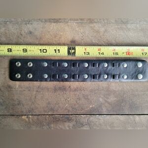 Vintage black leather  bracelet